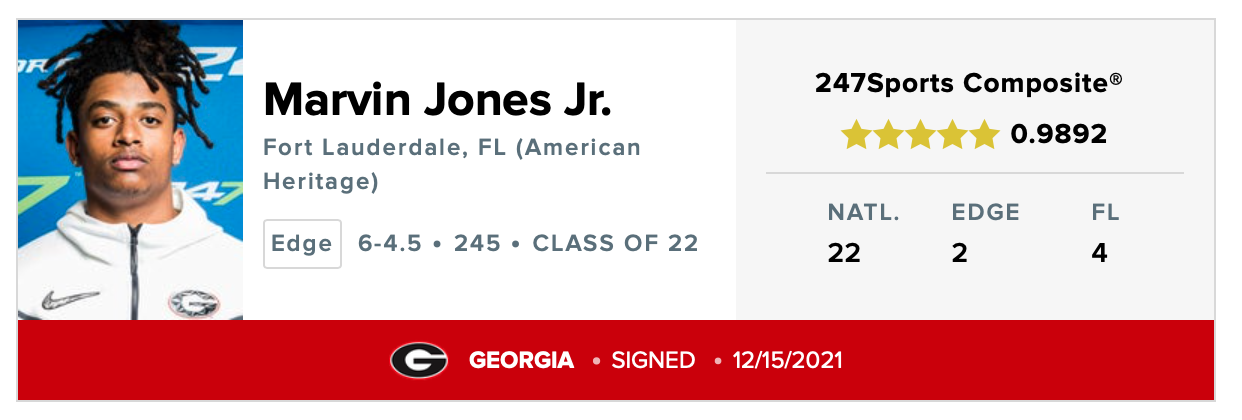 PHOTOS: 5-star Georgia EDGE signee Marvin Jones jr.