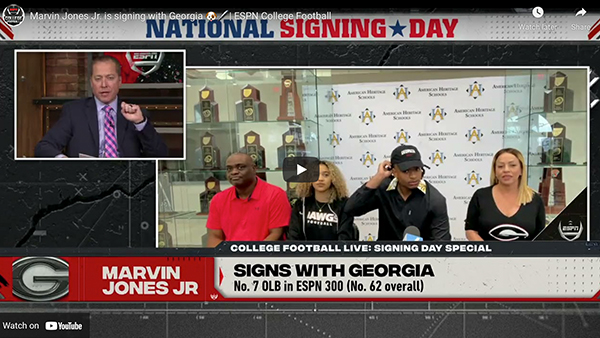 Marvin Jones Jr. is signing with Georgia 🐶🖊️| ESPN College Football